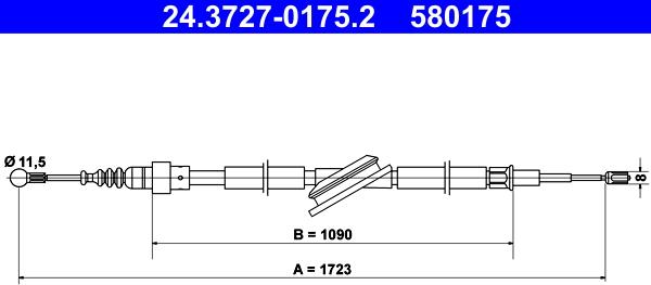 ATE 24.3727-0175.2 - Cavo comando, Freno stazionamento autozon.pro