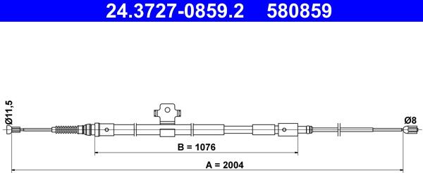 ATE 24.3727-0859.2 - Cavo comando, Freno stazionamento autozon.pro
