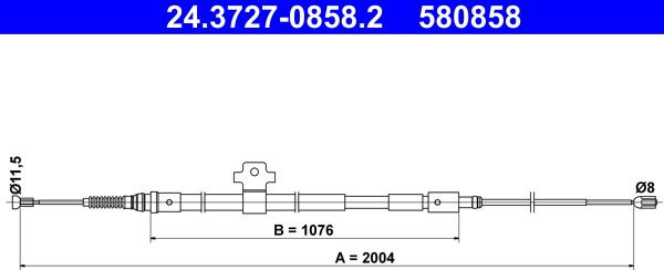 ATE 24.3727-0858.2 - Cavo comando, Freno stazionamento autozon.pro