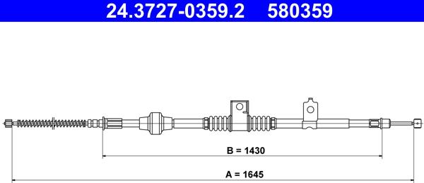 ATE 24.3727-0359.2 - Cavo comando, Freno stazionamento autozon.pro