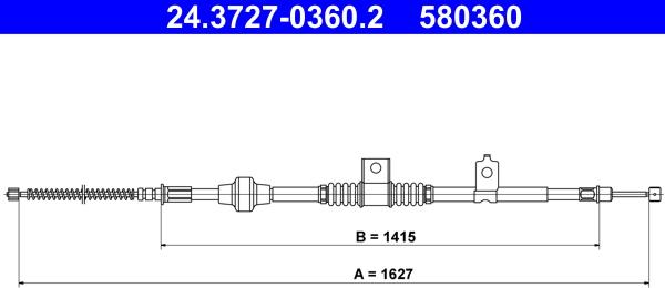 ATE 24.3727-0360.2 - Cavo comando, Freno stazionamento autozon.pro