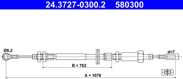 ATE 24.3727-0300.2 - Cavo comando, Freno stazionamento autozon.pro