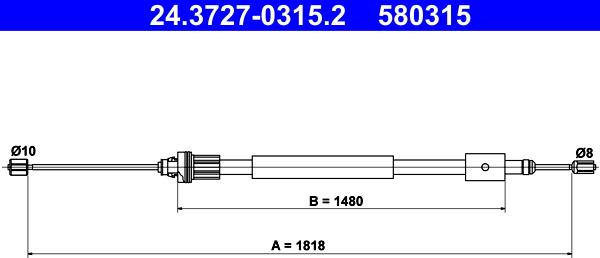 ATE 24.3727-0315.2 - Cavo comando, Freno stazionamento autozon.pro