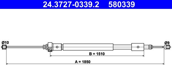 ATE 24.3727-0339.2 - Cavo comando, Freno stazionamento autozon.pro