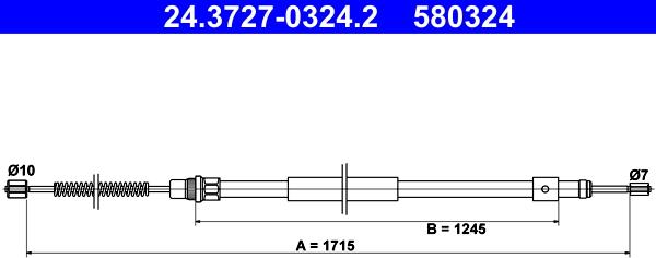 ATE 24.3727-0324.2 - Cavo comando, Freno stazionamento autozon.pro