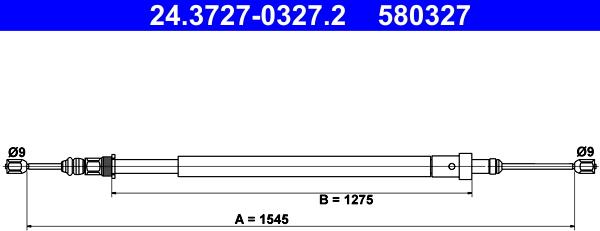 ATE 24.3727-0327.2 - Cavo comando, Freno stazionamento autozon.pro