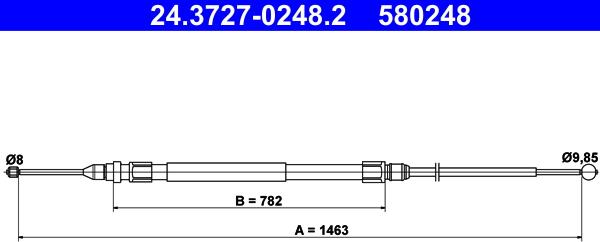 ATE 24.3727-0248.2 - Cavo comando, Freno stazionamento autozon.pro