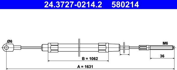 ATE 24.3727-0214.2 - Cavo comando, Freno stazionamento autozon.pro