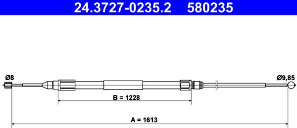 ATE 24.3727-0235.2 - Cavo comando, Freno stazionamento autozon.pro