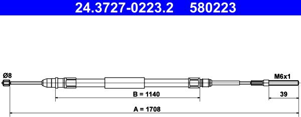 ATE 24.3727-0223.2 - Cavo comando, Freno stazionamento autozon.pro