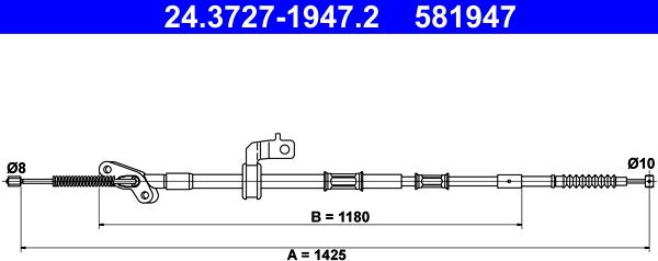 ATE 24.3727-1947.2 - Cavo comando, Freno stazionamento autozon.pro