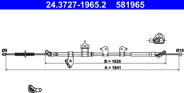 ATE 24.3727-1965.2 - Cavo comando, Freno stazionamento autozon.pro