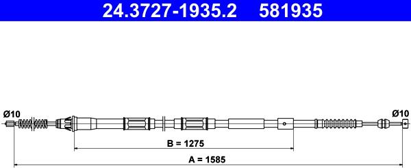 ATE 24.3727-1935.2 - Cavo comando, Freno stazionamento autozon.pro