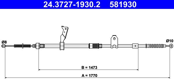 ATE 24.3727-1930.2 - Cavo comando, Freno stazionamento autozon.pro