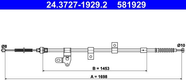 ATE 24.3727-1929.2 - Cavo comando, Freno stazionamento autozon.pro