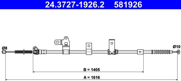 ATE 24.3727-1926.2 - Cavo comando, Freno stazionamento autozon.pro