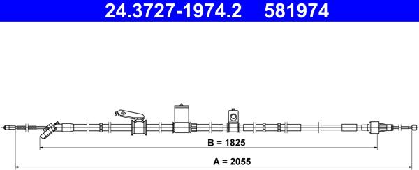 ATE 24.3727-1974.2 - Cavo comando, Freno stazionamento autozon.pro