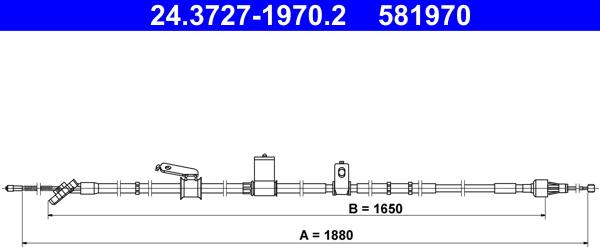 ATE 24.3727-1970.2 - Cavo comando, Freno stazionamento autozon.pro