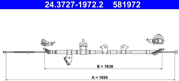 ATE 24.3727-1972.2 - Cavo comando, Freno stazionamento autozon.pro