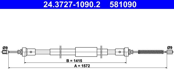 ATE 24.3727-1090.2 - Cavo comando, Freno stazionamento autozon.pro