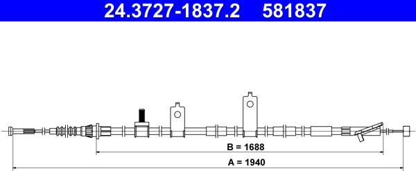 ATE 24.3727-1837.2 - Cavo comando, Freno stazionamento autozon.pro