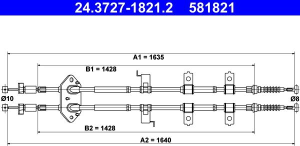 ATE 24.3727-1821.2 - Cavo comando, Freno stazionamento autozon.pro