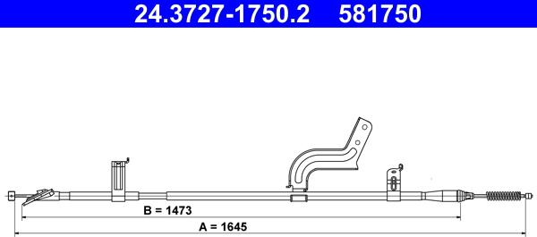 ATE 24.3727-1750.2 - Cavo comando, Freno stazionamento autozon.pro