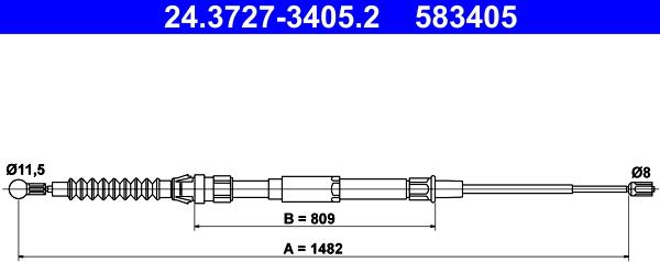 ATE 24.3727-3405.2 - Cavo comando, Freno stazionamento autozon.pro