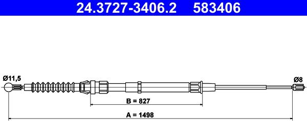 ATE 24.3727-3406.2 - Cavo comando, Freno stazionamento autozon.pro