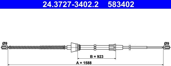 ATE 24.3727-3402.2 - Cavo comando, Freno stazionamento autozon.pro