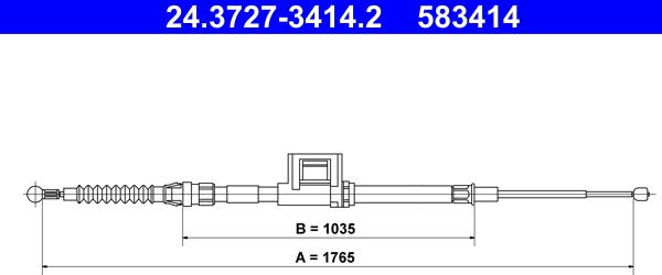 ATE 24.3727-3414.2 - Cavo comando, Freno stazionamento autozon.pro