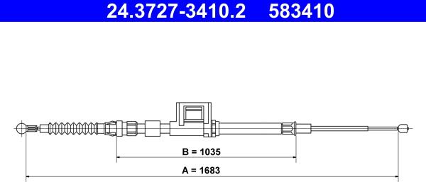 ATE 24.3727-3410.2 - Cavo comando, Freno stazionamento autozon.pro