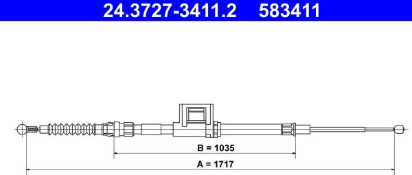 ATE 24.3727-3411.2 - Cavo comando, Freno stazionamento autozon.pro