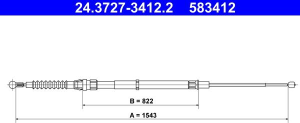 ATE 24.3727-3412.2 - Cavo comando, Freno stazionamento autozon.pro