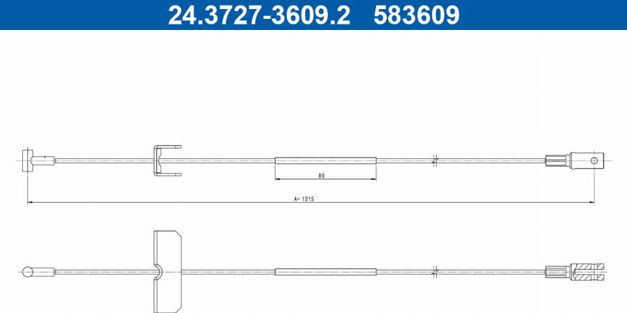 ATE 24.3727-3609.2 - Cavo comando, Freno stazionamento autozon.pro