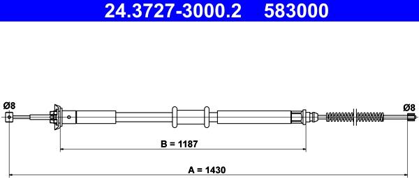 ATE 24.3727-3000.2 - Cavo comando, Freno stazionamento autozon.pro