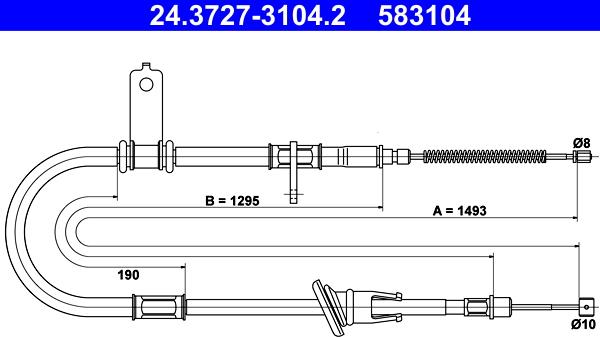 ATE 24.3727-3104.2 - Cavo comando, Freno stazionamento autozon.pro