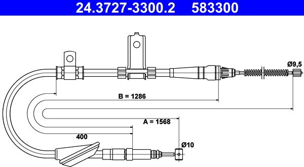 ATE 24.3727-3300.2 - Cavo comando, Freno stazionamento autozon.pro