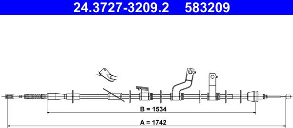 ATE 24.3727-3209.2 - Cavo comando, Freno stazionamento autozon.pro