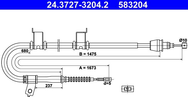 ATE 24.3727-3204.2 - Cavo comando, Freno stazionamento autozon.pro