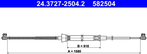 ATE 24.3727-2504.2 - Cavo comando, Freno stazionamento autozon.pro