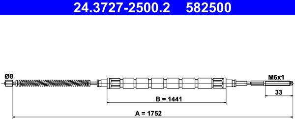 ATE 24.3727-2500.2 - Cavo comando, Freno stazionamento autozon.pro