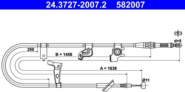 ATE 24.3727-2007.2 - Cavo comando, Freno stazionamento autozon.pro