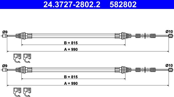 ATE 24.3727-2802.2 - Cavo comando, Freno stazionamento autozon.pro