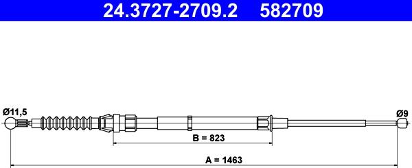 ATE 24.3727-2709.2 - Cavo comando, Freno stazionamento autozon.pro