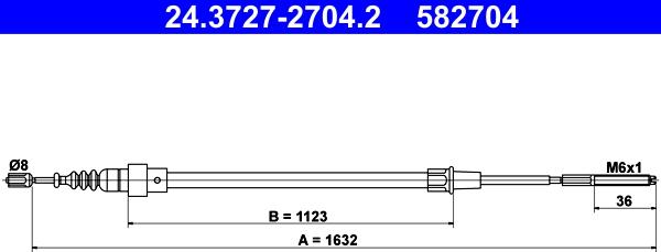 ATE 24.3727-2704.2 - Cavo comando, Freno stazionamento autozon.pro