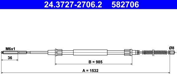 ATE 24.3727-2706.2 - Cavo comando, Freno stazionamento autozon.pro