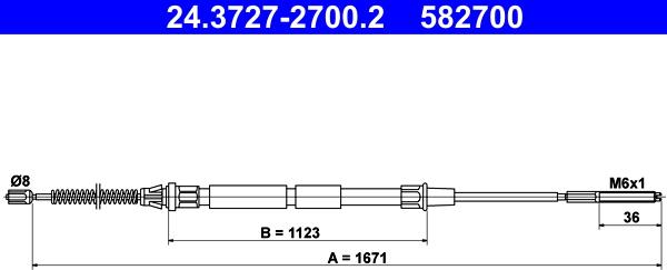 ATE 24.3727-2700.2 - Cavo comando, Freno stazionamento autozon.pro