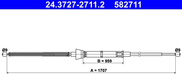 ATE 24.3727-2711.2 - Cavo comando, Freno stazionamento autozon.pro