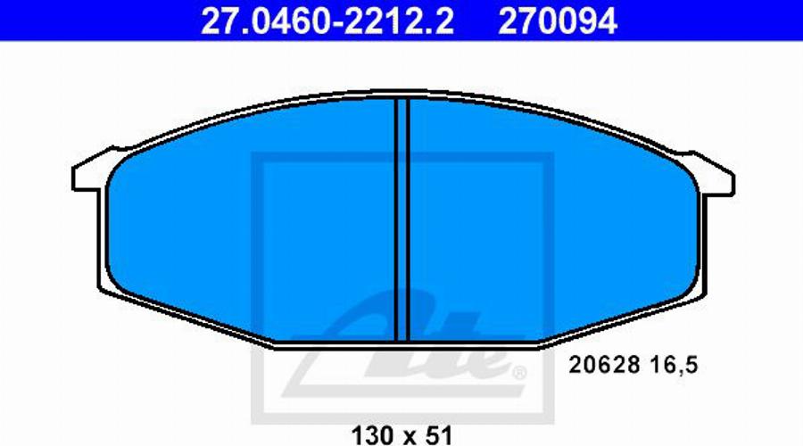 ATE 270094 - Kit pastiglie freno, Freno a disco autozon.pro